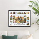 Create Your Own 22 Photo Collage Poster<br><div class="desc">Create your own personalized photo collage poster featuring 22 of your favorite pictures and custom text.</div>