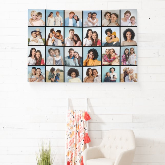 Create Your Own 24 Photo Collage  Banner (Insitu)