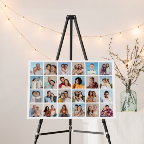 Create Your Own 24 Photo Collage Editable Color Foam Board