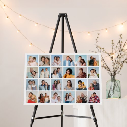 Create Your Own 24 Photo Collage Editable Color Foam Board