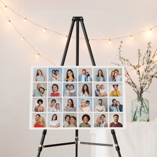 Create Your Own 24 Photo Collage Editable Color Foam Board (In Situ (Stand))