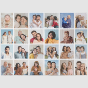 Create Your Own 24 Photo Collage Editable Color Tissue Paper