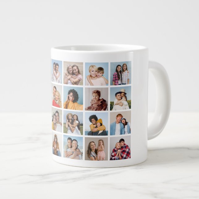 Create Your Own 24 Photo Collage Giant Coffee Mug (Front Right)