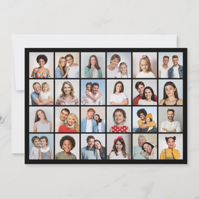 Create Your Own 24 Photo Collage Greeting Card (Front)