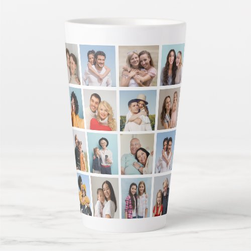 Create Your Own 24 Photo Collage Latte Mug