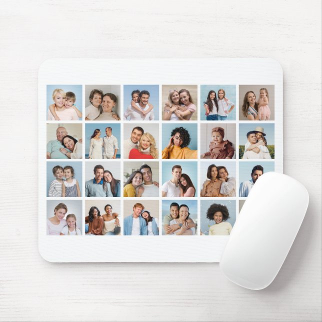 Create Your Own 24 Photo Collage  Mouse Pad (With Mouse)