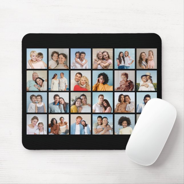 Create Your Own 24 Photo Collage  Mouse Pad (With Mouse)