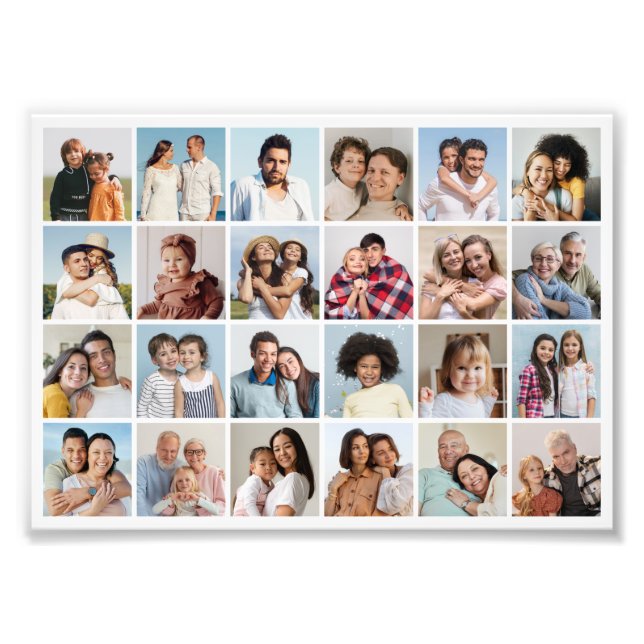 Create Your Own 24 Photo Collage Photo Enlargement Print (Front)