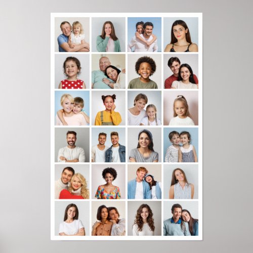 Create Your Own 24 Photo Collage  Poster