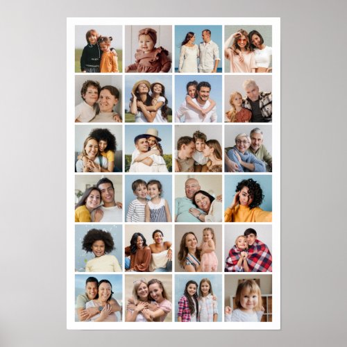 Create Your Own 24 Photo Collage  Poster