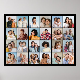 Create Your Own 24 Photo Collage Poster