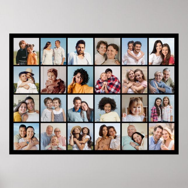 Create Your Own 24 Photo Collage  Poster (Front)