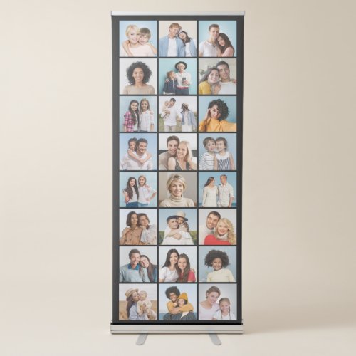 Create Your Own 24 Photo Collage Retractable Banner