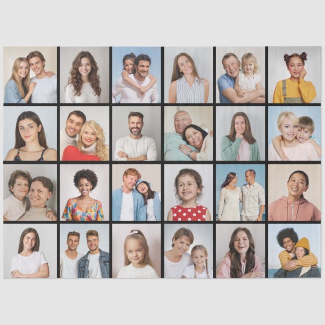 Create Your Own 24 Photo Collage  Tissue Paper (Front)