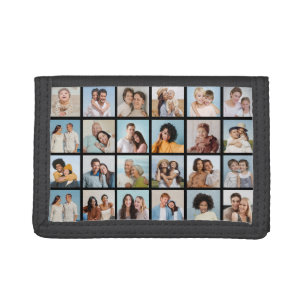 Create Your Own 24 Photo Collage Tri-fold Wallet
