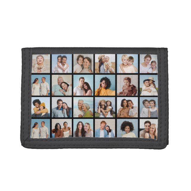 Create Your Own 24 Photo Collage Trifold Wallet (Front)