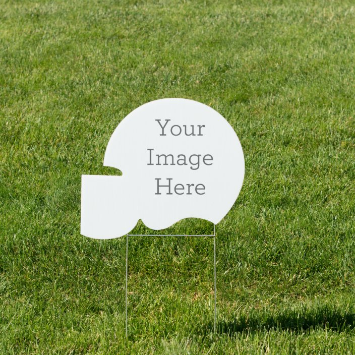 Create Your Own 24"x20" Helmet Shaped Yard Sign