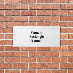 Create Your Own 24" x 10.5" White Trim Pennant