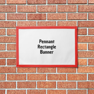 Create Your Own 24" x 16" Red Trim Pennant