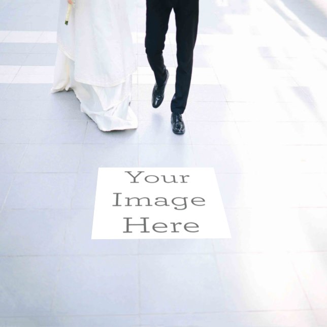 Floor Decal, Size: 24.00" x 24.00", Style: Opaque Design: All-over White Underbase, Shape: Rectangle (Wedding)
