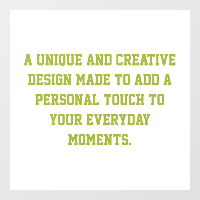 Create Your Own 24" x 24" Rectangular Wall Decal (Front)