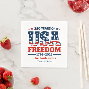 Create Your Own 250 Years of USA Freedom  Napkins