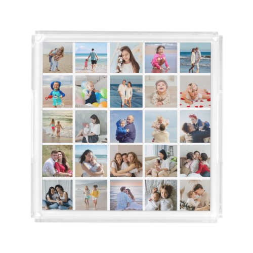 Create Your Own 25 Photo Collage Acrylic Tray
