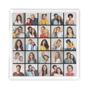 Create Your Own 25 Photo Collage Acrylic Tray