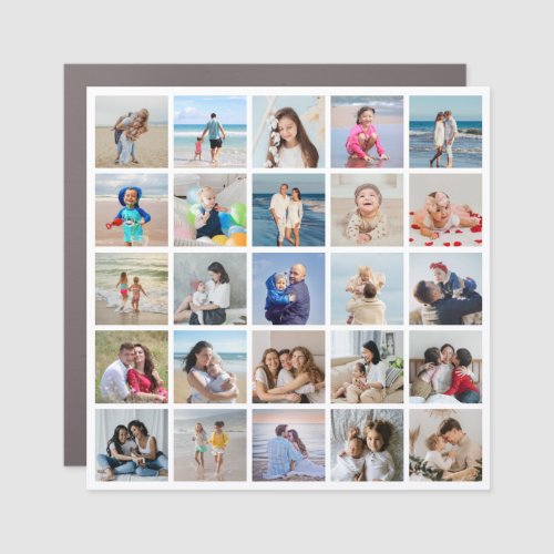 Create Your Own 25 Photo Collage Car Magnet