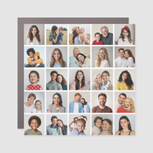 Create Your Own 25 Photo Collage Car Magnet