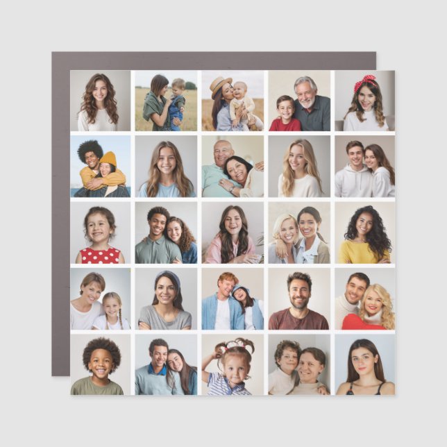 Create Your Own 25 Photo Collage Car Magnet (Front)