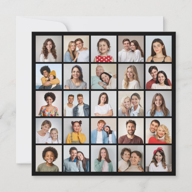 Create Your Own 25 Photo Collage Card (Front)