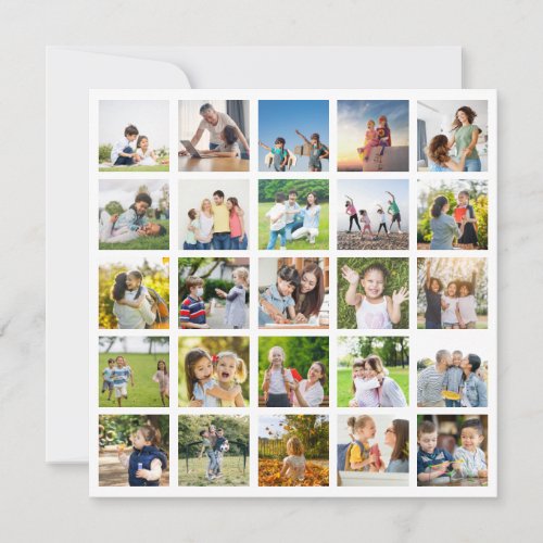 Create Your Own 25 Photo Collage Editable Card