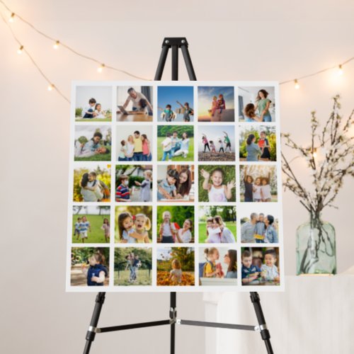 Create Your Own 25 Photo Collage Editable Foam Board