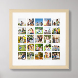 Create Your Own 25 Photo Collage Editable Framed Art