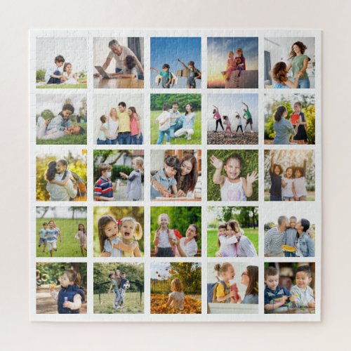 Create Your Own 25 Photo Collage Editable Jigsaw Puzzle