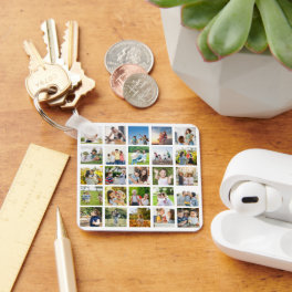 Create Your Own 25 Photo Collage Editable Keychain