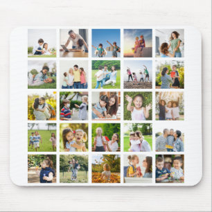 Create Your Own 25 Photo Collage Editable Mouse Pad