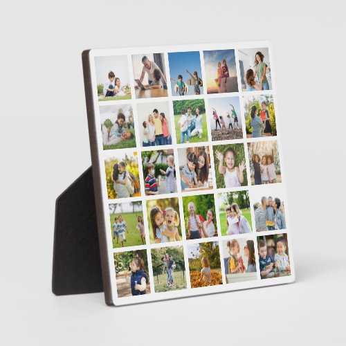 Create Your Own 25 Photo Collage Editable Plaque