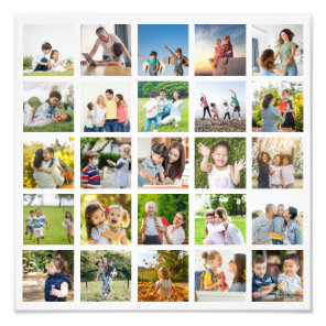 Create Your Own 25 Photo Collage Editable Print