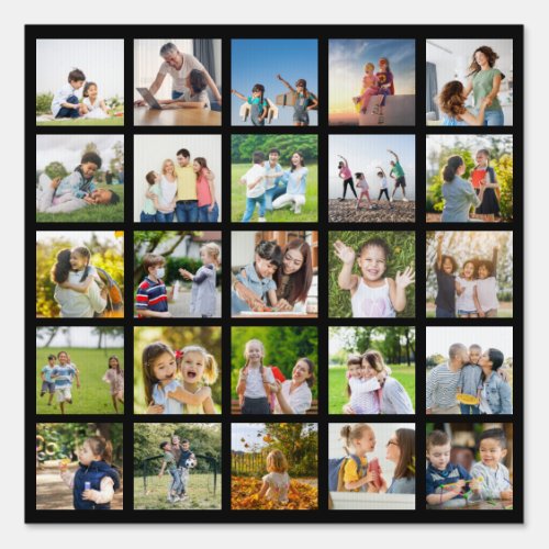 Create Your Own 25 Photo Collage Editable Sign