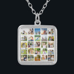 Create Your Own 25 Photo Collage Editable Silver Plated Necklace<br><div class="desc">Create a timeless masterpiece with our "Editable 25 Photo Collage." Perfect for capturing memories from Christmas, birthdays, weddings, anniversaries, graduations, Father's Day, Mother's Day, or any other special occasion, this collage allows you to curate a personalized and stunning visual narrative. With its customizable features, you can arrange and edit the...</div>