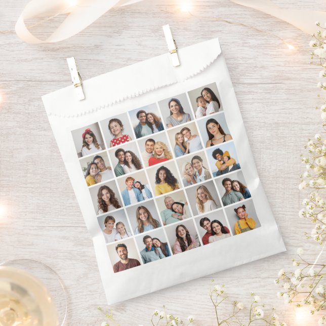 Create Your Own 25 Photo Collage Favor Bag (Clipped)