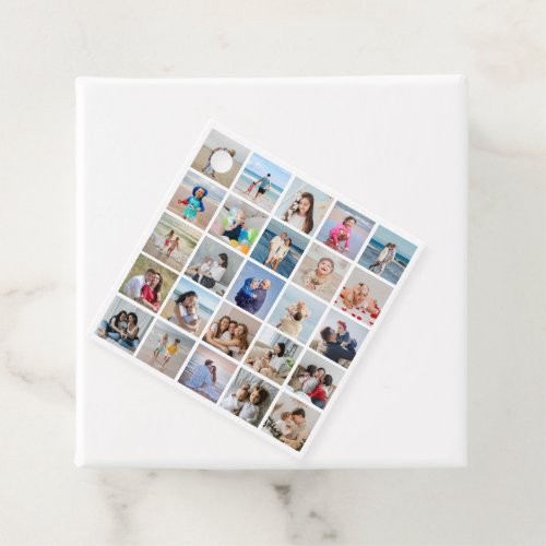 Create Your Own 25 Photo Collage Favor Tags