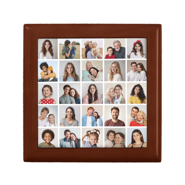Create Your Own 25 Photo Collage Gift Box (Front)