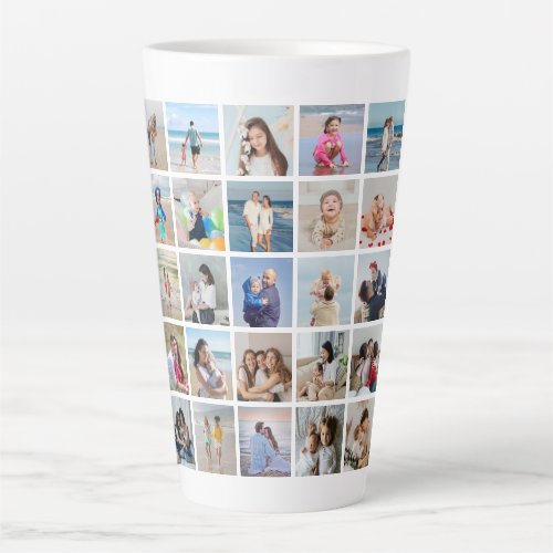 Create Your Own 25 Photo Collage Latte Mug