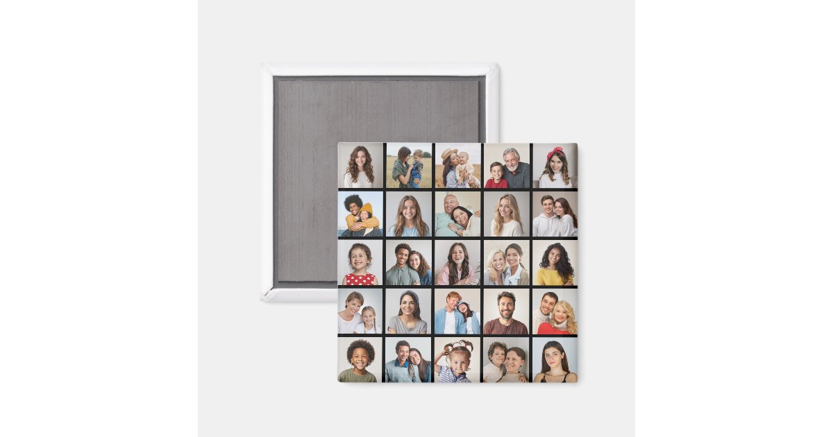 Create Your Own 25 Photo Collage Magnet | Zazzle