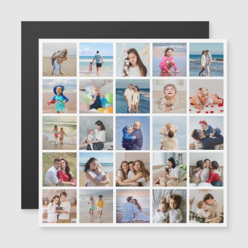 Create Your Own 25 Photo Collage Magnetic Card