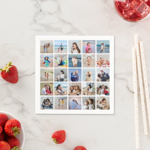 Create Your Own 25 Photo Collage Napkins