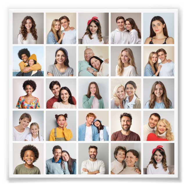 Create Your Own 25 Photo Collage Photo Enlargement (Front)